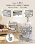 Foldable Baby Changing Table with Height Adjustments