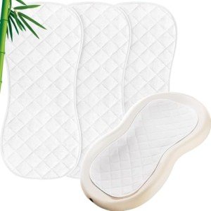 Moonsea Quilted Waterproof Changing Pad Liner - 3 Pack