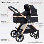 Accombe 2-in-1 Convertible Baby Stroller/Bassinet