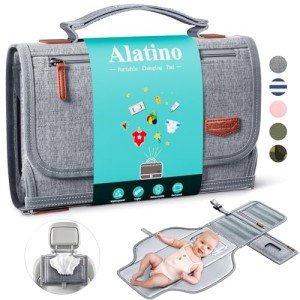 Travel-Friendly Diaper Changing Pad with Wipes Pocket