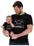 Gamer Dad and Baby Matching Outfits Set