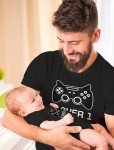 Gamer Dad and Baby Matching Outfits Set