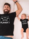 Gamer Dad and Baby Matching Outfits Set