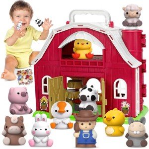 Big Red Barn Farm Animal Playset for Kids