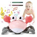 Pink Crawling Crab Montessori Toy for Baby Girls