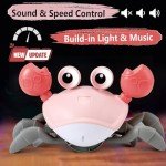 Pink Crawling Crab Montessori Toy for Baby Girls
