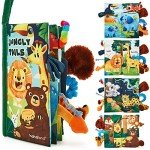 Jungly Tails Touch and Feel Baby Cloth Book