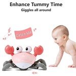 Pink Crawling Crab Montessori Toy for Baby Girls