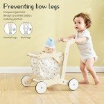 labebe Wooden Baby Push Walker and Doll Stroller
