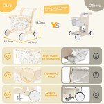 labebe Wooden Baby Push Walker and Doll Stroller