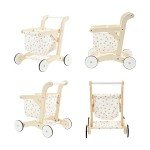 labebe Wooden Baby Push Walker and Doll Stroller