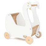 Wooden Doll Stroller Toy for Toddlers