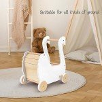 Wooden Doll Stroller Toy for Toddlers
