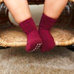 12 Pack Brown Non-Slip Baby Crew Socks