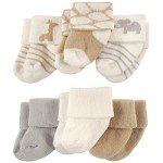 Luvable Friends Beige Baby Socks - 0-3 Months