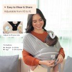 BabbleRoo Baby Wrap Carrier - Comfortable & Adjustable