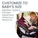 Britax Willow S Infant Car Seat with Alpine Base, ClickTight Technology, Rear Facing Car Seat with RightSize System, Ruby Onyx