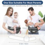 Ergonomic Baby Carrier with Hip Seat - Grey