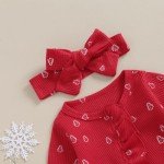 Afunbaby Newborn Christmas Zipper Footie Romper
