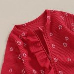 Afunbaby Newborn Christmas Zipper Footie Romper