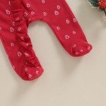 Afunbaby Newborn Christmas Zipper Footie Romper