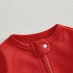 My First Christmas Baby Romper Outfit (Red)