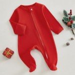 My First Christmas Baby Romper Outfit (Red)