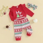 My First Christmas Baby Outfit with Headband