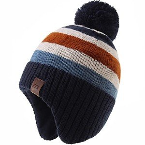 Cute Moon Kitty Winter Earflap Hats for Babies