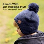 Cozy Navy Baby Beanie for Boys and Girls