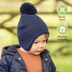 Cozy Navy Baby Beanie for Boys and Girls