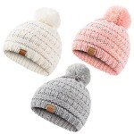 Cozy Pom Pom Knit Beanie for Infants and Toddlers