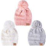 Cozy Pom Pom Knit Beanie for Infants and Toddlers