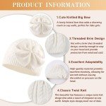Cozy Winter Knit Baby Hat with Bow - White
