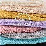 Cozy Winter Knit Baby Hat with Bow - White