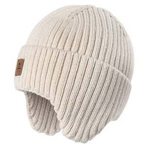 Warm Fleece-Lined Toddler Beanie Hat with Ear Flaps