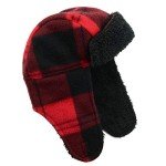 Plaid Winter Fleece Baby Beanie Hat 1-2T