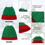 Zando Baby Knit Santa Hat and Mitten Set
