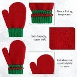 Zando Baby Knit Santa Hat and Mitten Set