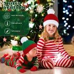 Zando Baby Knit Santa Hat and Mitten Set