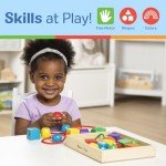 Melissa & Doug Wooden Lacing Beads Toy for Toddlers