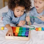 Melissa & Doug Wooden Lacing Beads Toy for Toddlers