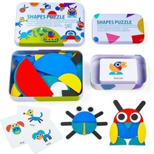 LiKee Wooden Shape Puzzles for Toddlers and Kids