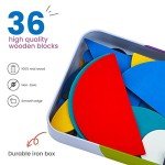 LiKee Wooden Shape Puzzles for Toddlers and Kids