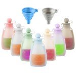 PandaEar Silicone Baby Food Pouches, 7 Pack