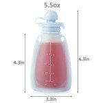 PandaEar Silicone Baby Food Pouches, 7 Pack