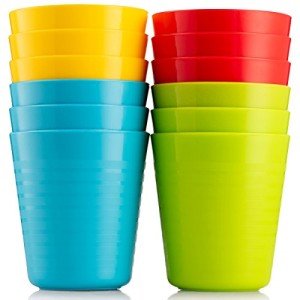 12 Pack of Colorful Unbreakable Kids Cups