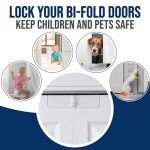 2-Pack Safety Bi-Fold Door Locks for Kids & Pets