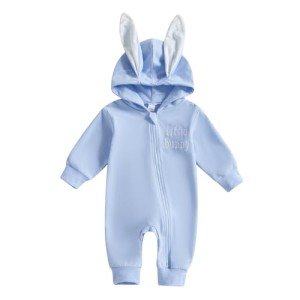 Baby Bunny Ears Hoodie Romper for Infants