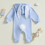 Baby Bunny Ears Hoodie Romper for Infants